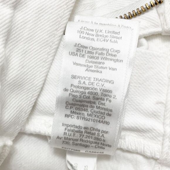 J. Crew Point Sur White Shoreditch Straight Jeans Preppy Coastal Women’s Size 26 - Picture 14 of 15